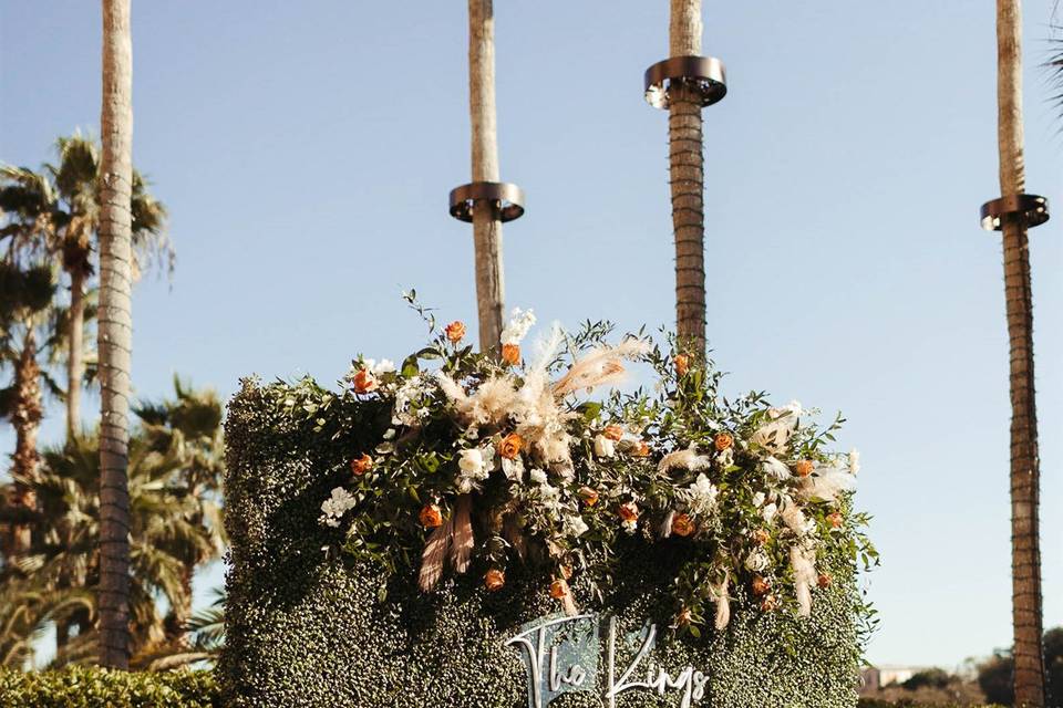 Round Wedding Arch Pampas