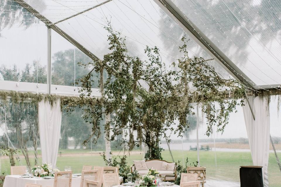 Tent Flowers Wedding