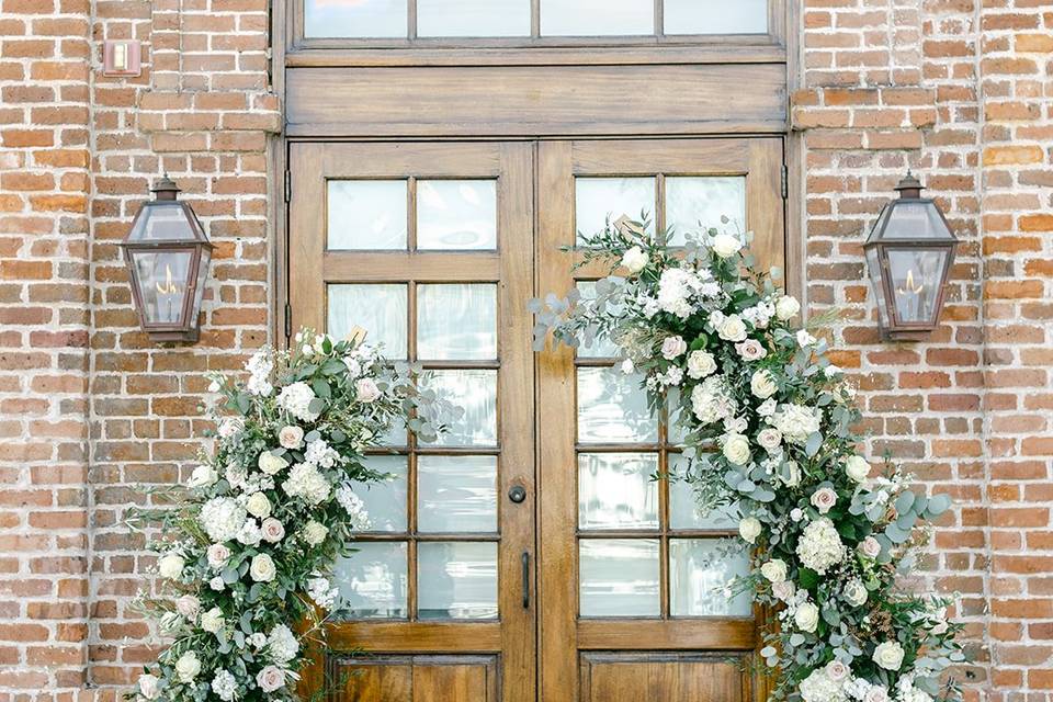 Bride & Groom Aisle Florals