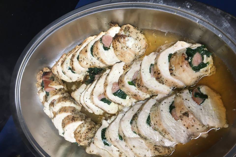 Spinach, Sausage stuffed chicken