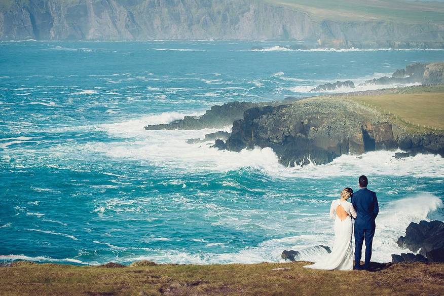 Overlooking the cliffs