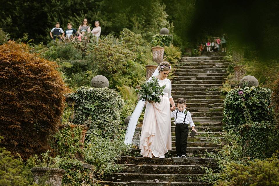 Bride and her son