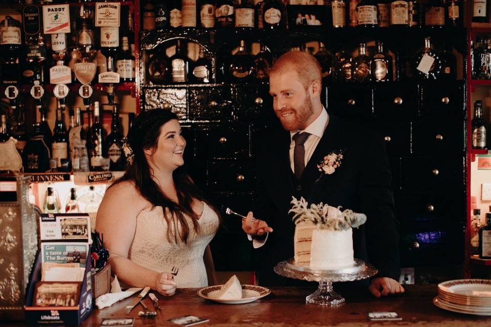 Cutting the cake