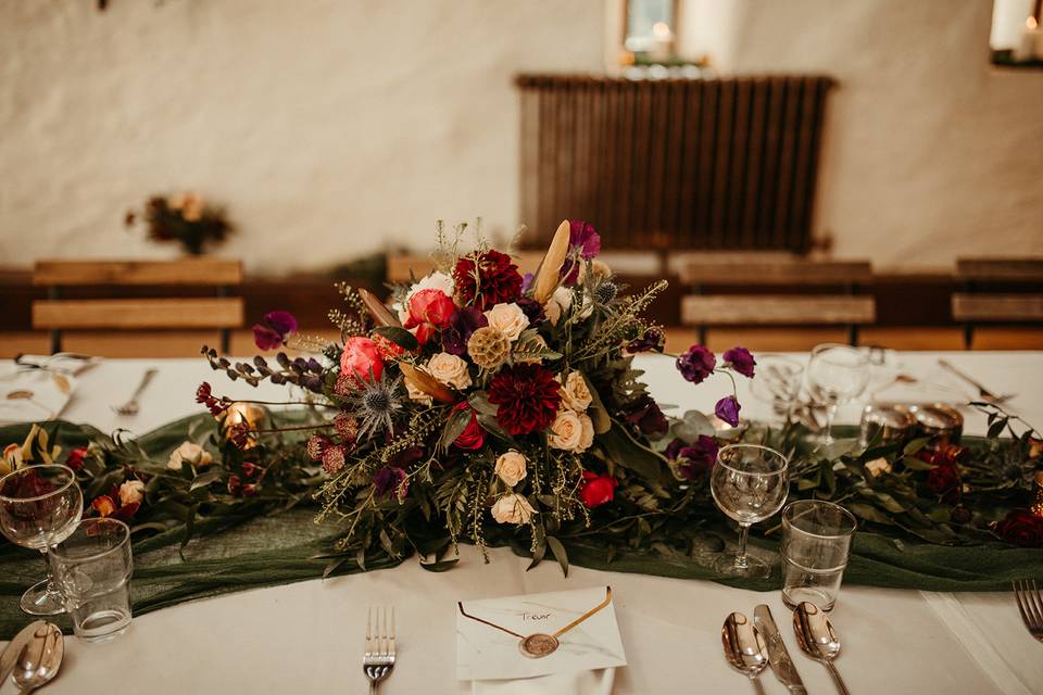 Bright table set up