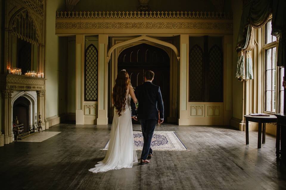 Gothic castle interior