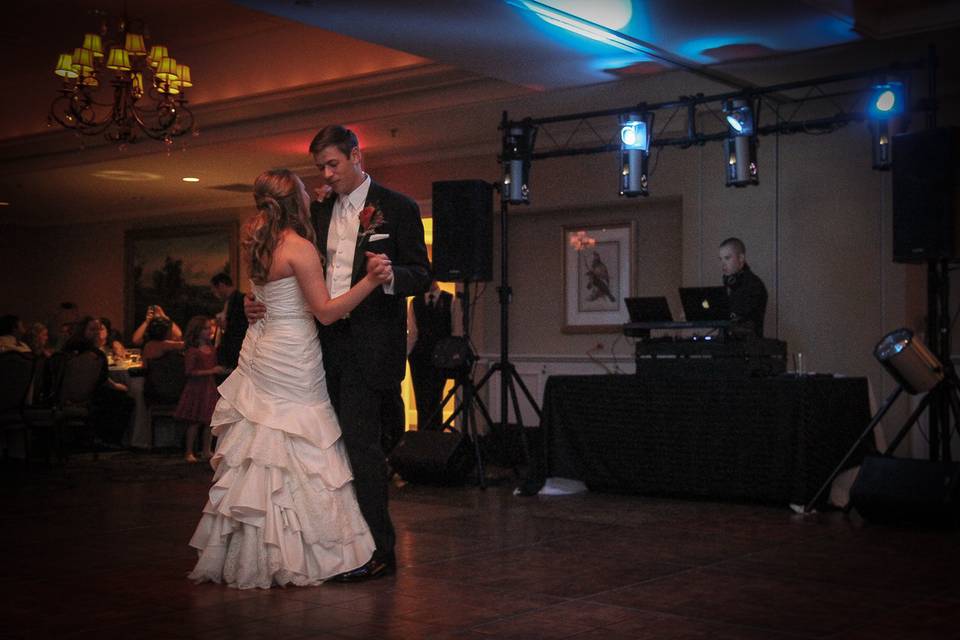 Couple first dance