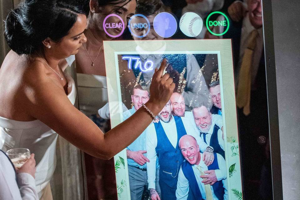 Beautiful Bride using Mirror