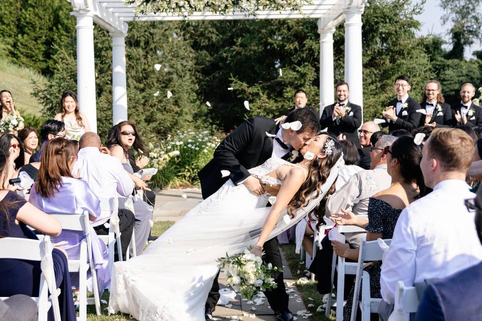 Recessional kiss