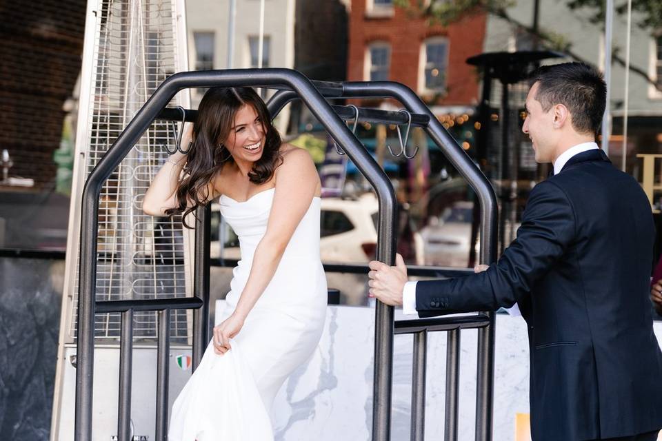 Fun wedding portraits