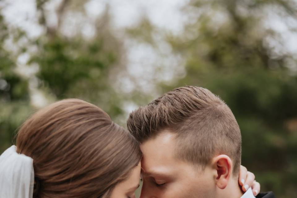 Intimate wedding portrait