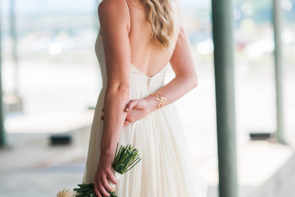 Bride holding her bouquet