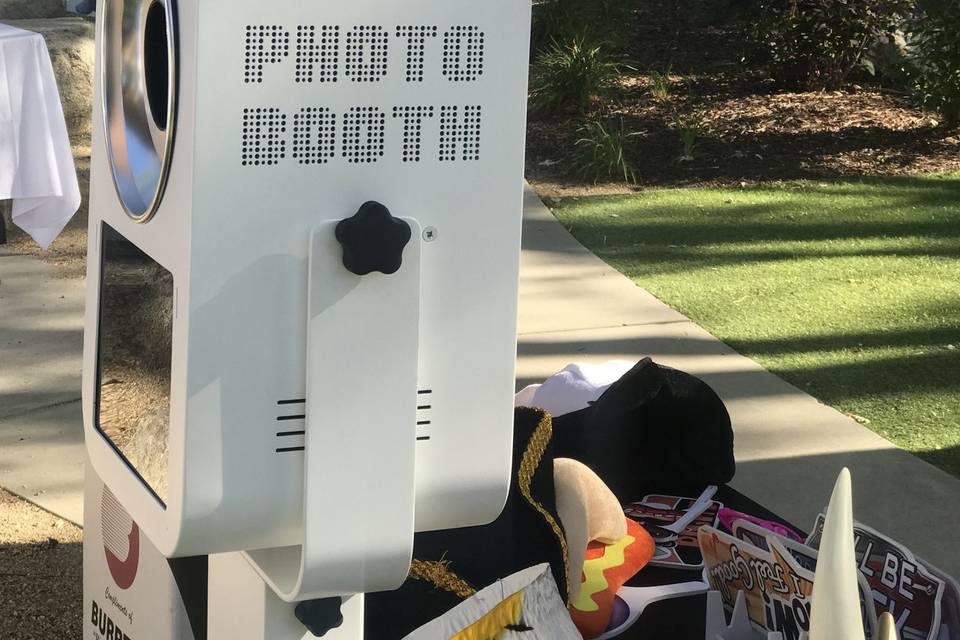 Outdoor photo booth setup