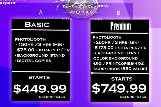 Price sheet