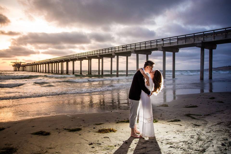 Scripps Pier at dusk