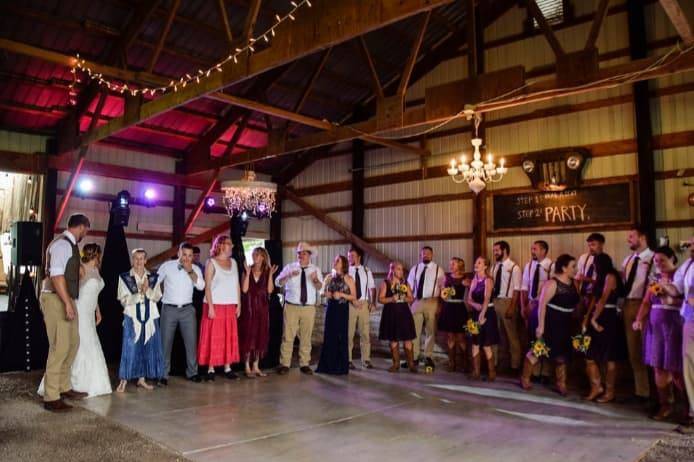 Reception barn Dance floor