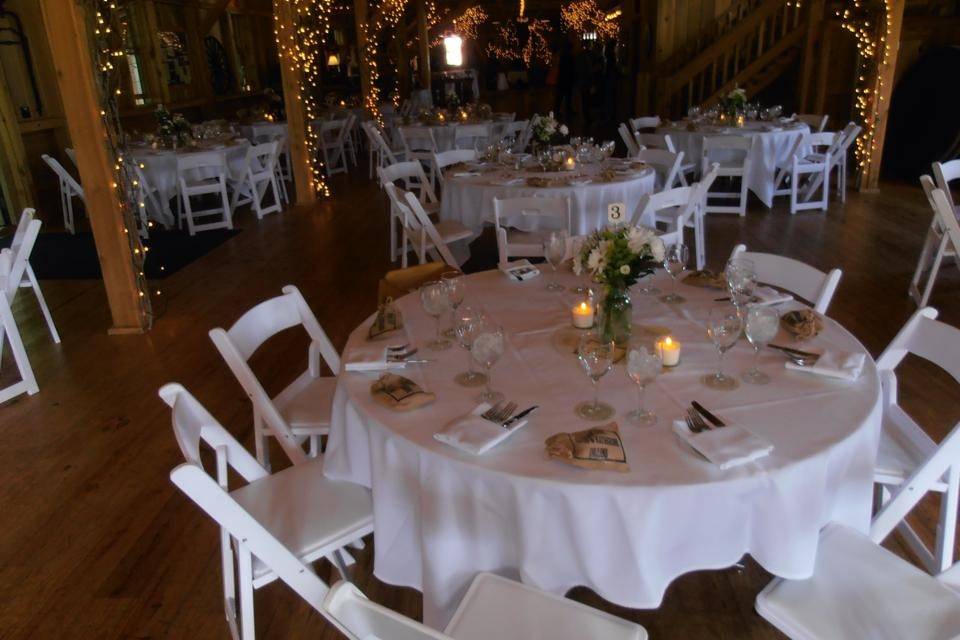 Indoor wedding reception