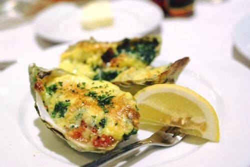 Baked oysters