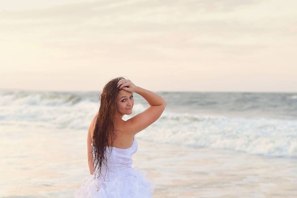 Cynthia Viola Photography, Trash the Dress, Beach Wedding, Vilano Beach Fl,