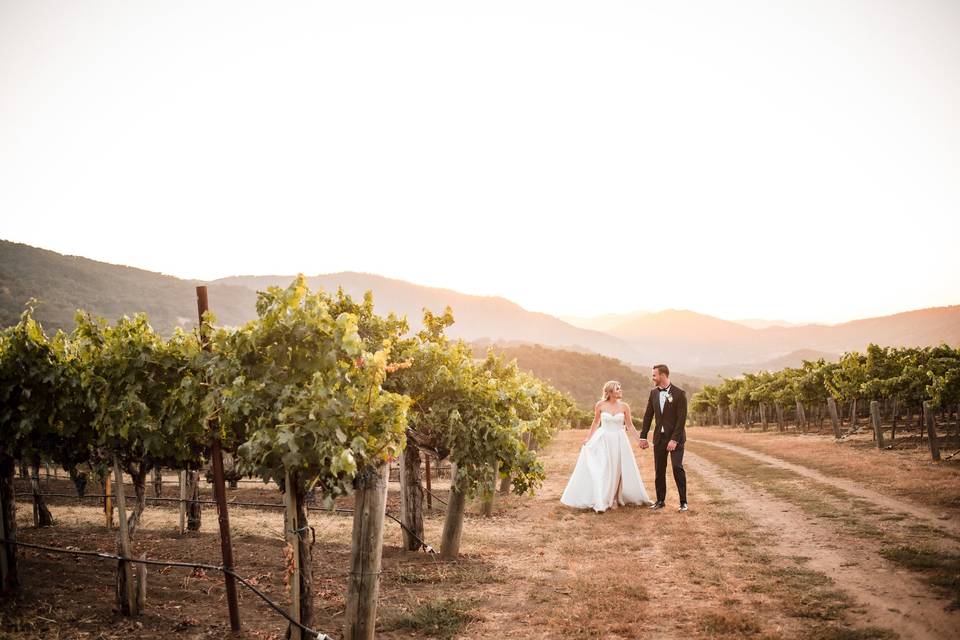 Vineyard and couple