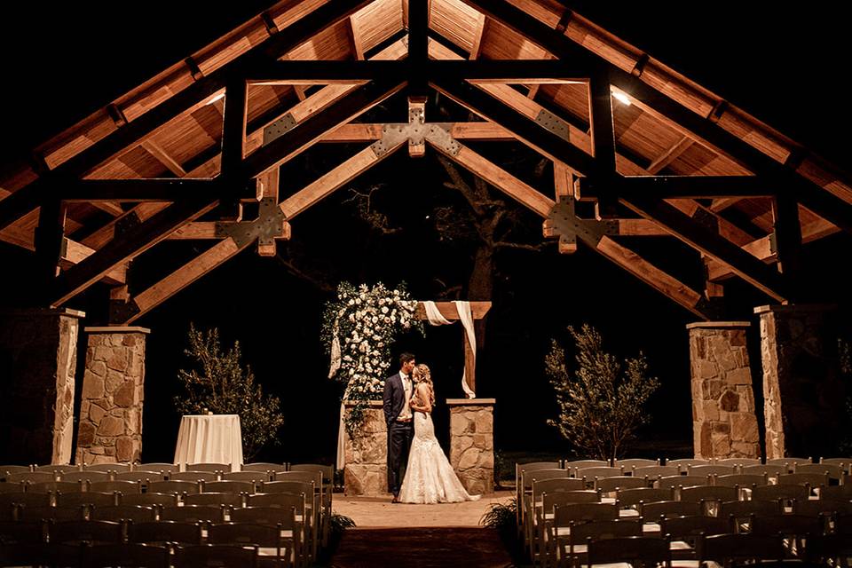 Ceremony site at nightime