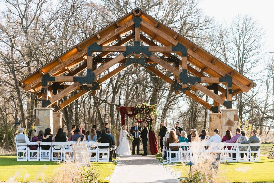 Outdoor ceremony space