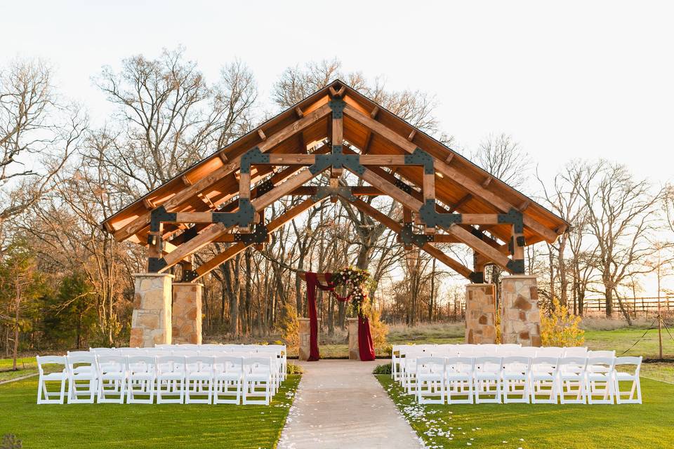 Outdoor ceremony site - winter