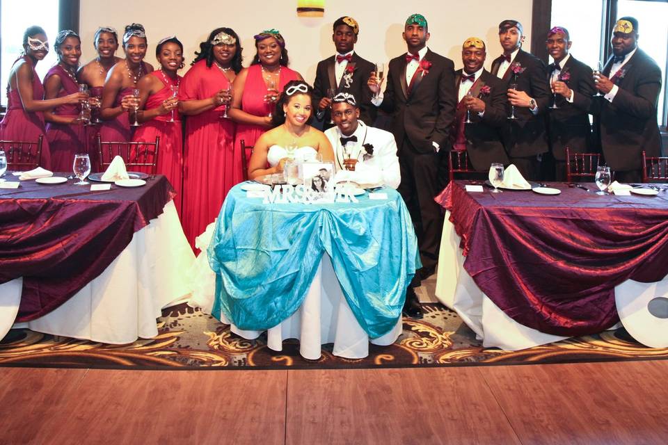 Wedding party - head table