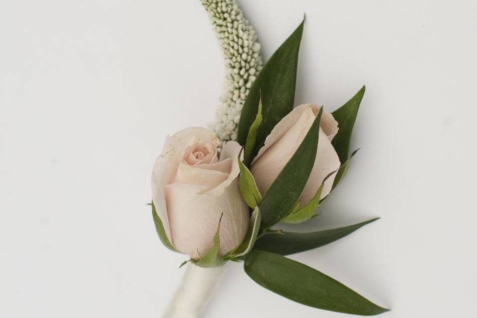 Blush & neutrals boutonniere