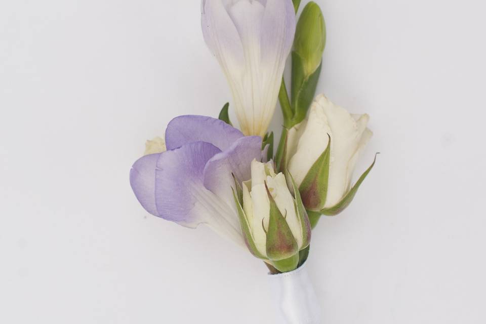 Lovely lavenders boutonniere