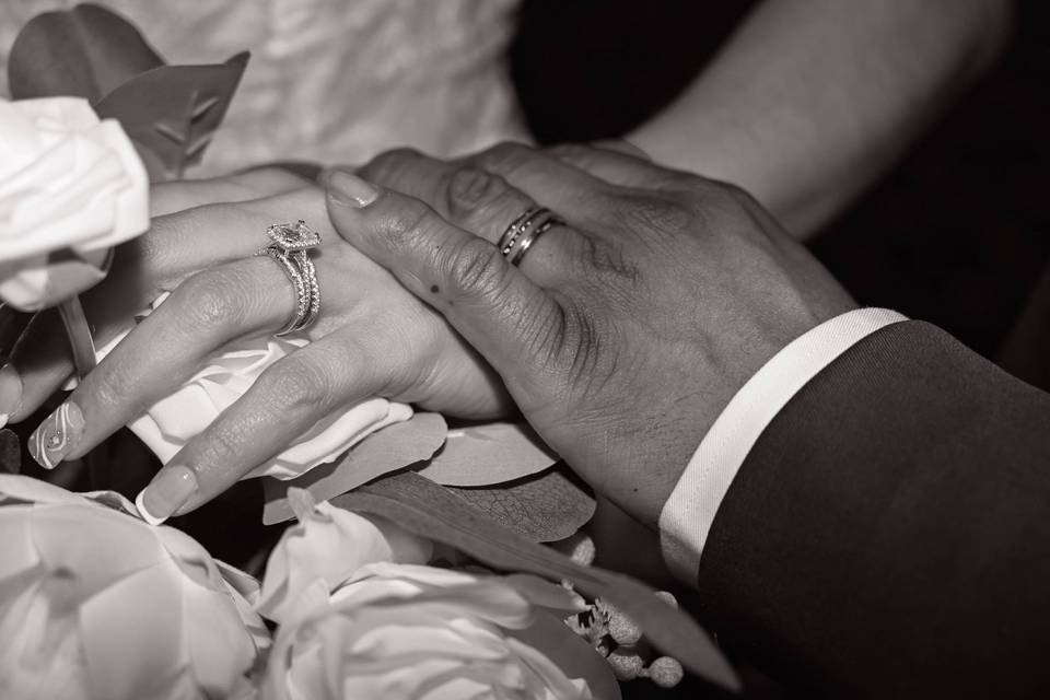 Ring of bride and groom