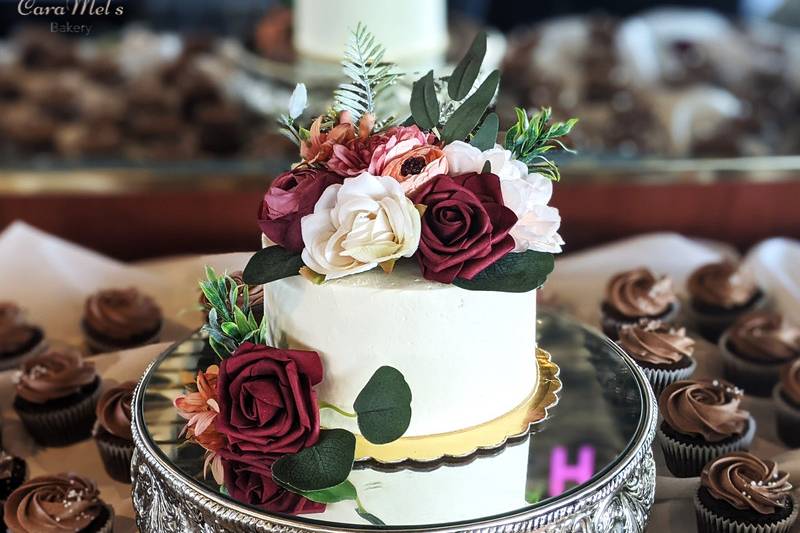 1 tier wedding cake