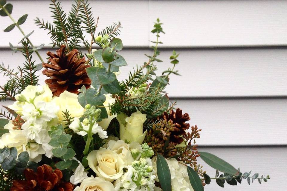 Bouquet with pine cones