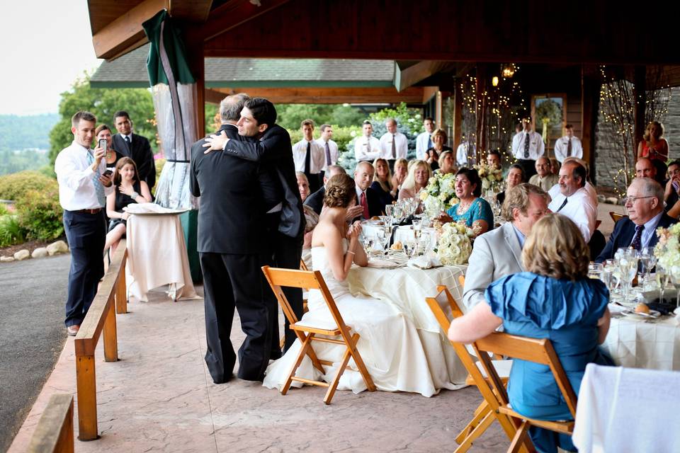 Outdoor covered Pavilion for DinnerClark & Walker Photography