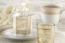 Old world Damask tea light candle favors add sparkle to your elegant wedding or Bridal shower