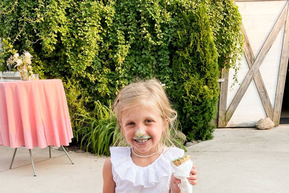 Girl enjoying her ice cream