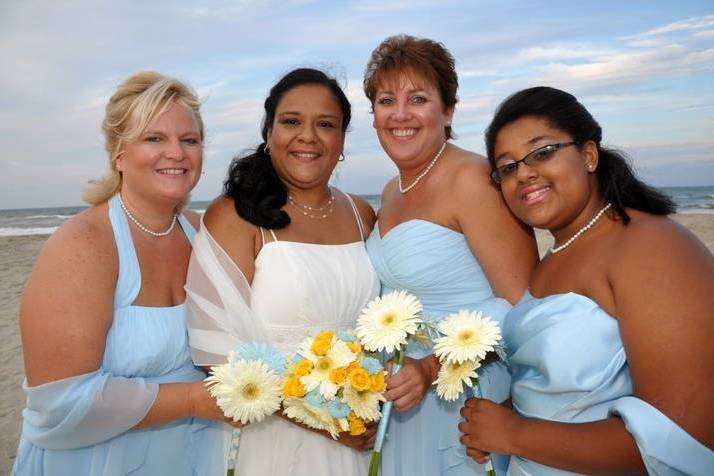 Happy bride and bridesmaids!
