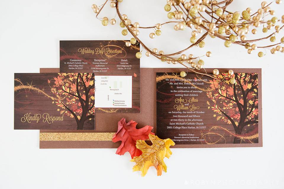 Fall Wedding Invitation