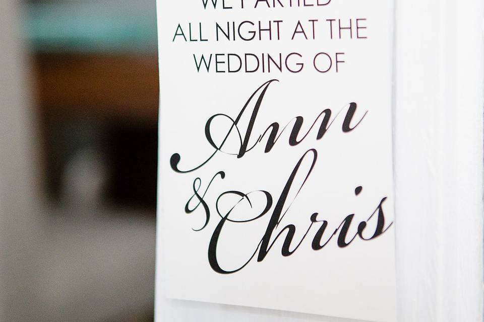 Custom Wedding Doorhanger