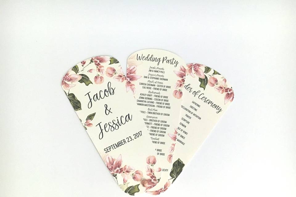 Custom Ceremony Program Fan