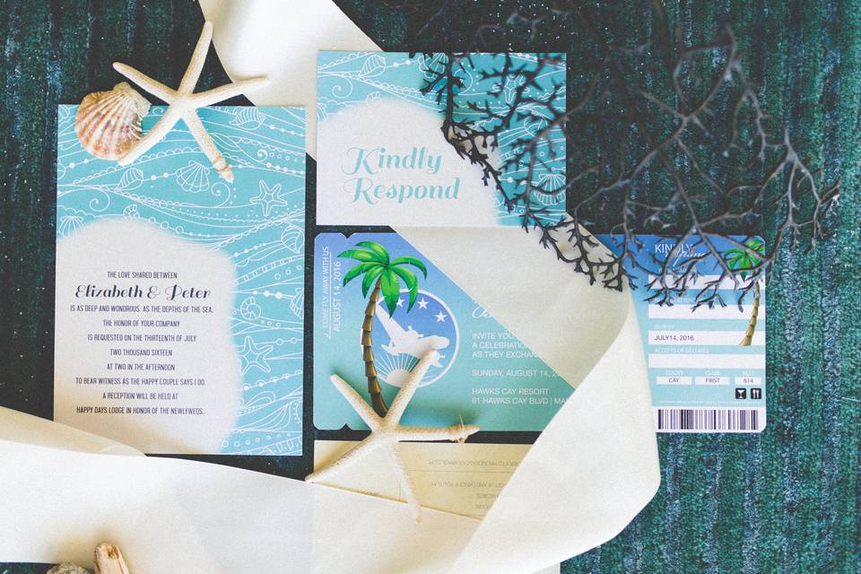 Beach Wedding Invitations