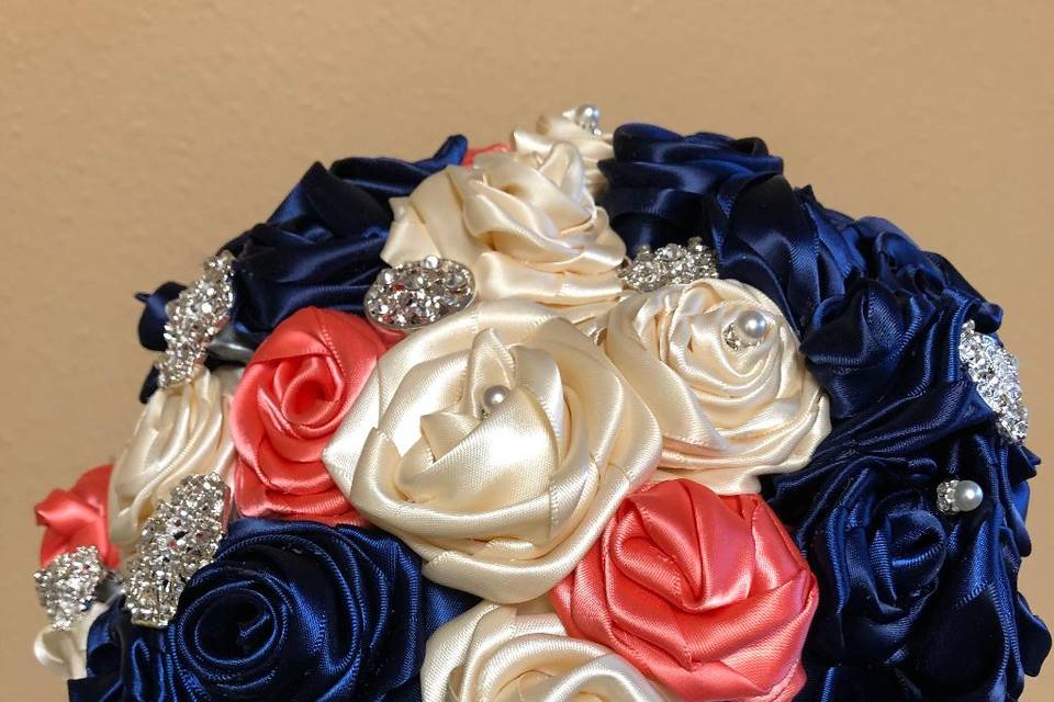 Jeweled Silk Bridal Bouquet