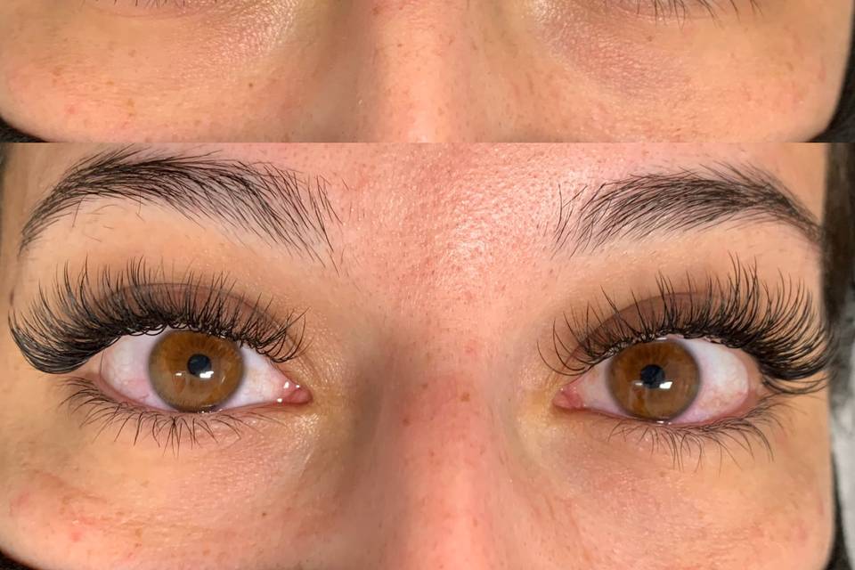 before & after lashes
