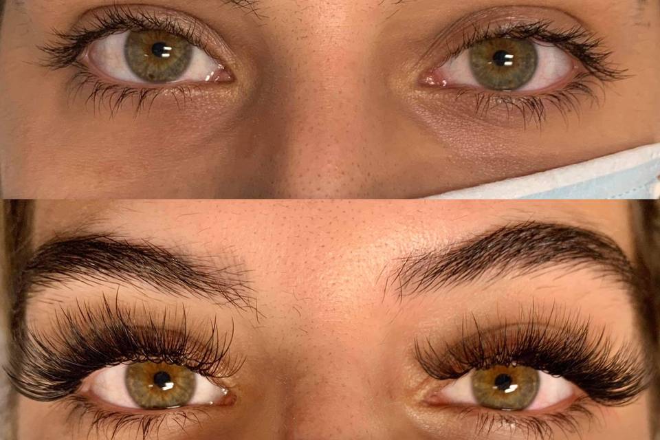 Before & after lashes