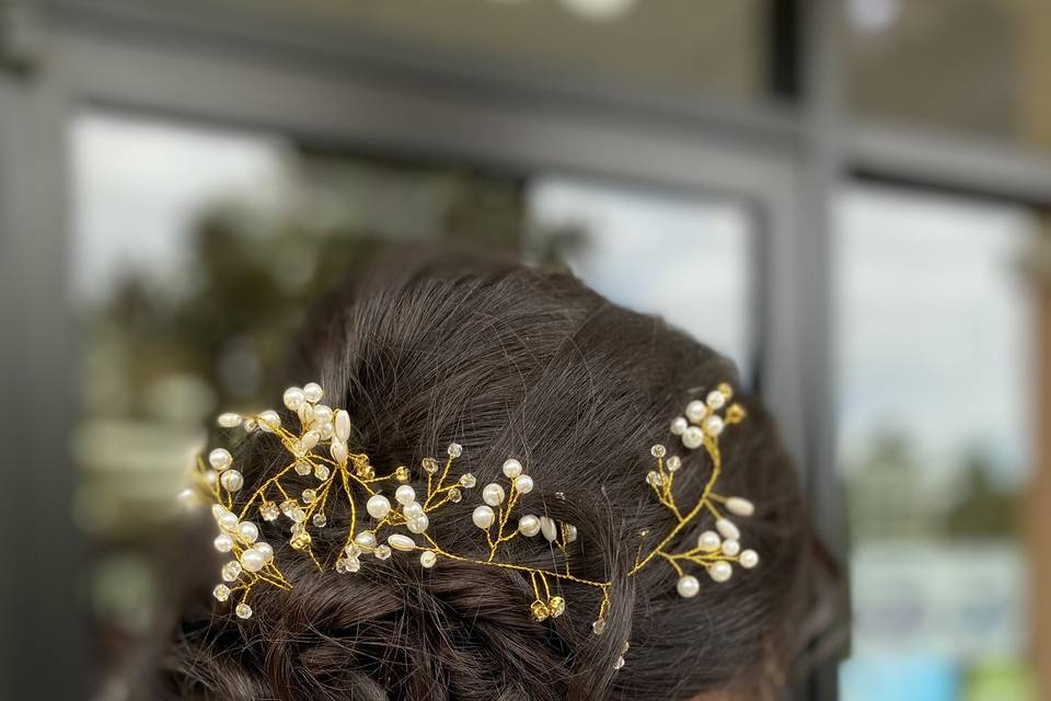 Bridal updo by Claudia