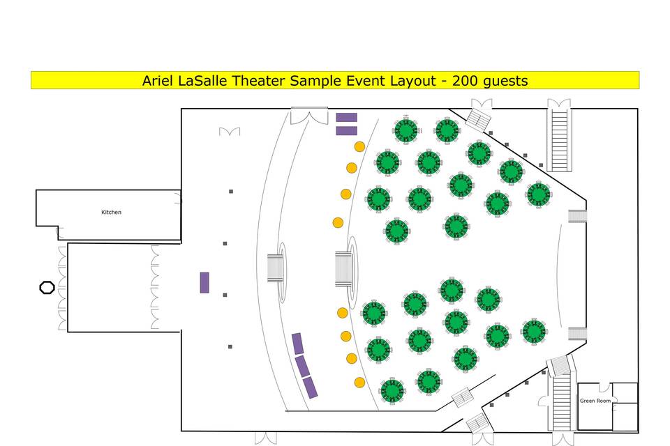 Sample Layout for 200 guests