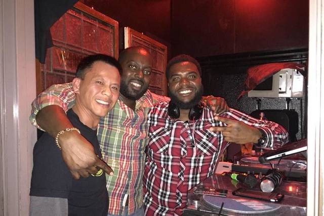 With the guys
