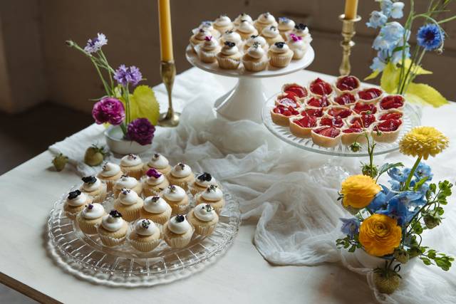 Mini cupcakes and tarts