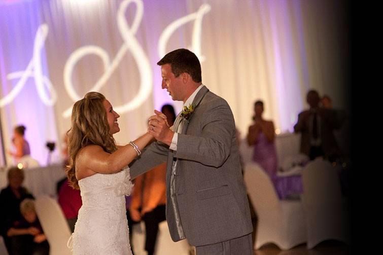 Newlyweds on the dance floor