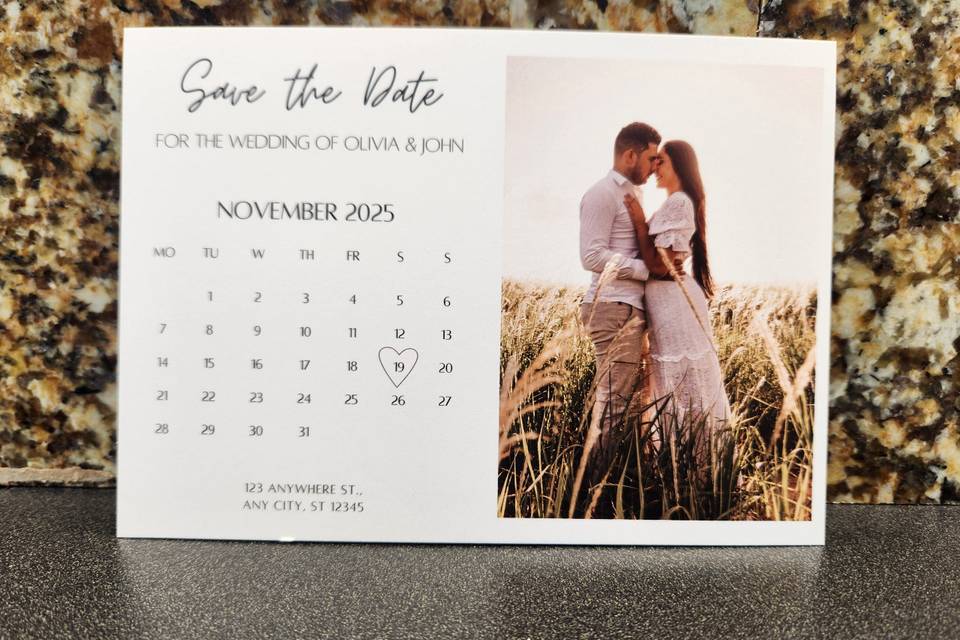Save the date Sample