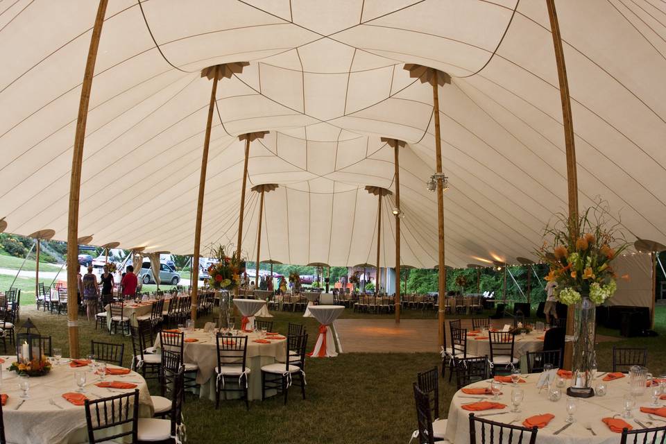 Marquee wedding reception venue